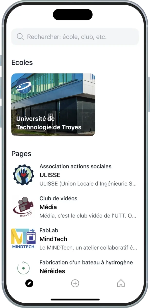 Explore app screenshot