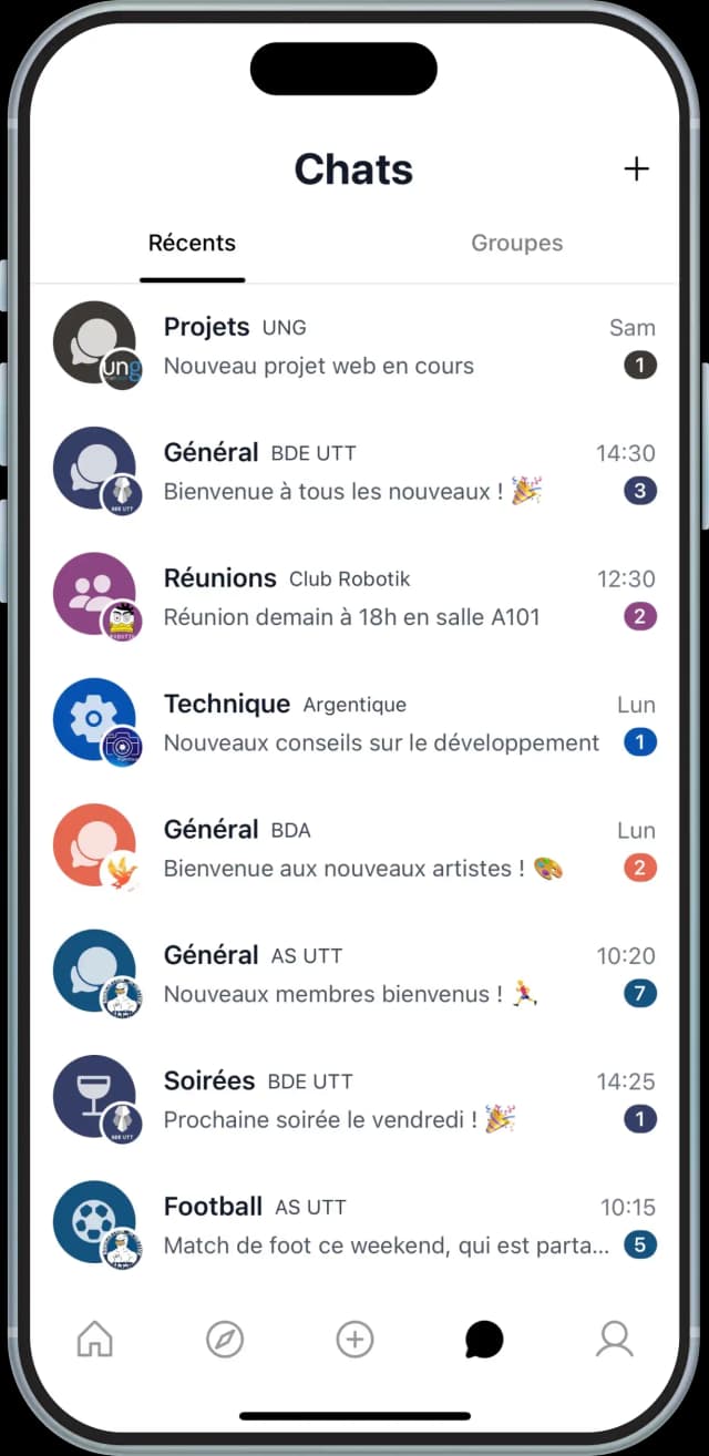 Chat app screenshot